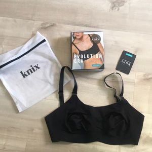NWT Knix 8-in-1 Evolution Bra Size 6 Black/Nude